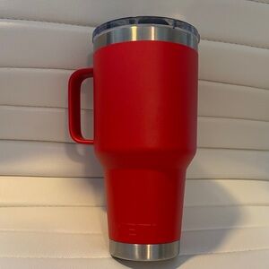 AUTHENTIC YETI Rambler 30 oz Red Tumbler with Handle